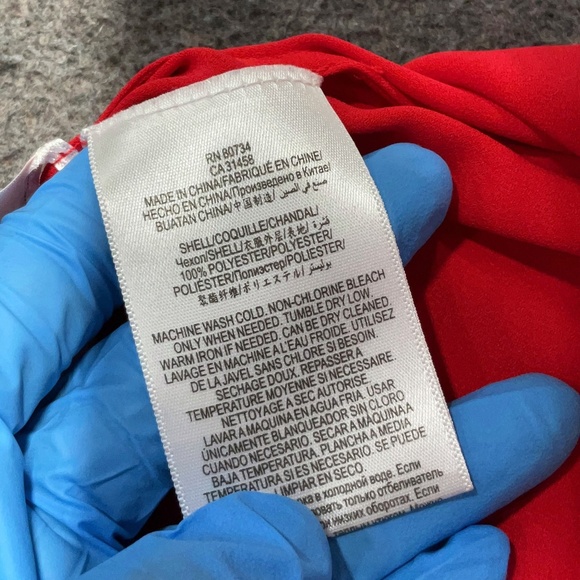 BCBGMAXAZRIA Red Pleated V-Neck Tunic Blouse Top | Size S - Picture 2 of 5